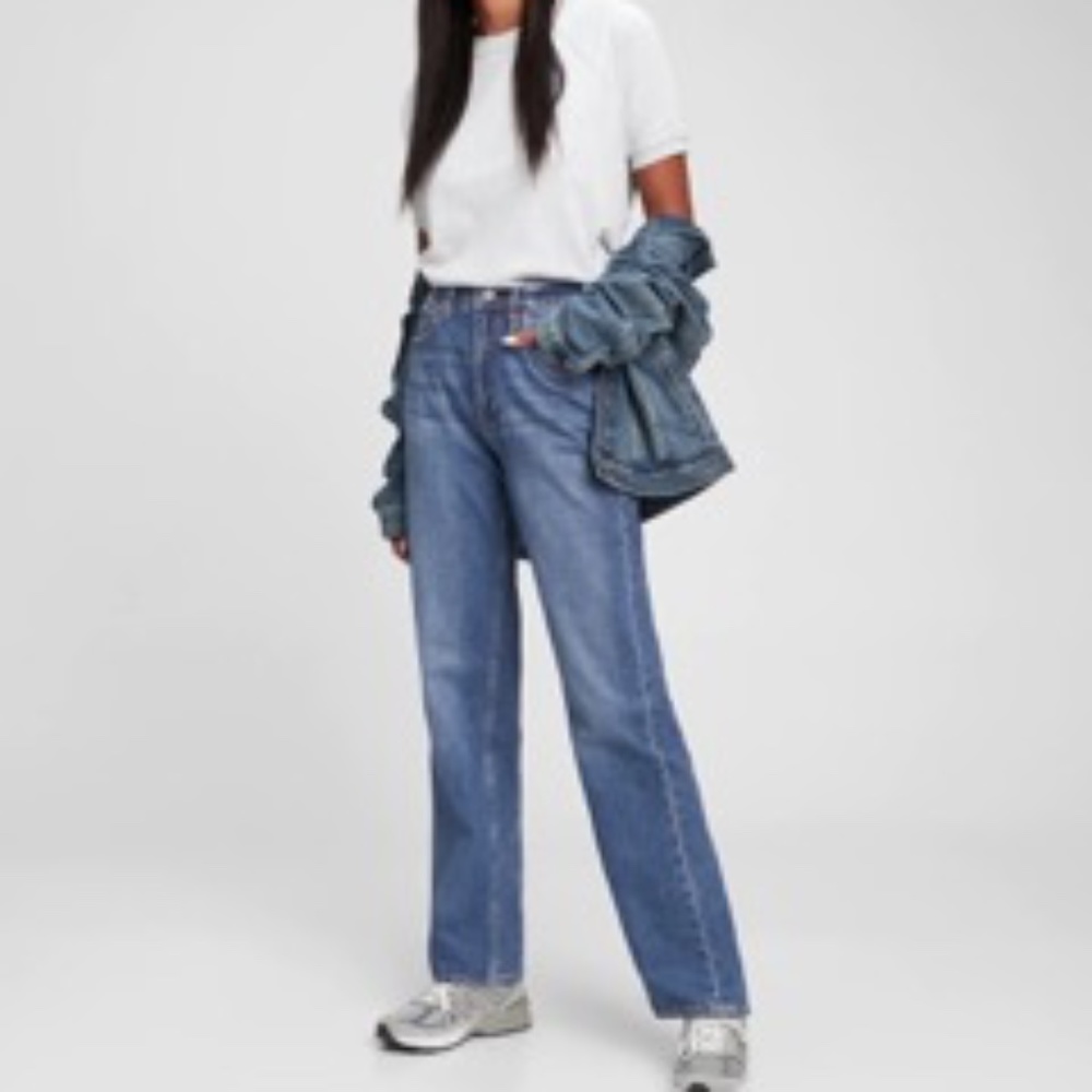GAP Women's High Rise Organic Cotton '90s Loose Jeans
